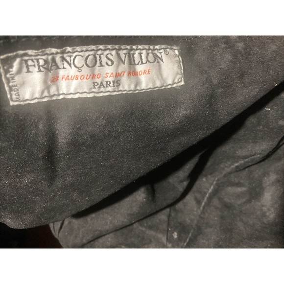 Vintage 60s-70s Francois Villon Black Leather Purse with Leather Strap - Picture 16 of 16